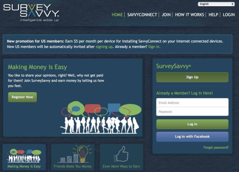 Khảo sát kiếm tiền với SurveySavvy